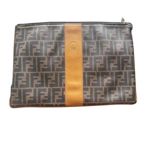 FENDI Vintage Flat large Pouch clutch